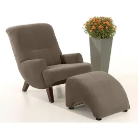 58 aufm Kessel Sessel Sahara Kunststoff 101 x 80 x 71 cm Nussbaum