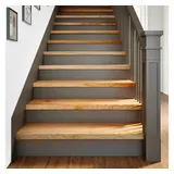 vidaXL Treppenstufen 2 Stk. Hellbraun 100x30x2 cm Massivholz Eiche