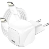 Belkin BOOST Charge USB-C/USB-C 30WLad.PD,ws+Kab.WCA008kq1MWH-B6