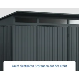 EcoStar Gerätehaus Trend-P Typ 2 2,48 x 2,83 x 2,32 m anthrazitgrau Standardtür