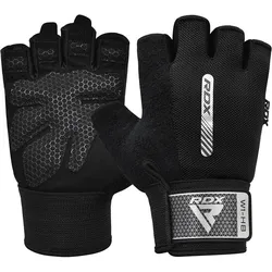 Fitness-Handschuhe W1 - Mit offenen Fingerspitzen - Schwarz - S SCHWARZ|SCHWARZ S