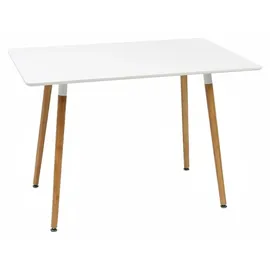 Relaxdays Esszimmertisch 110 x 75 x 70 cm weiß/natur