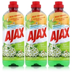 AJAX Ajax Allzweckreiniger Frühlingsblume 1 Liter – Bodenreiniger (3er Pack Allzweckreiniger