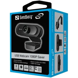 Sandberg USB Webcam 1080P Schwarz