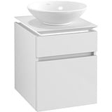 Villeroy & Boch Legato Waschtischunterschrank für ein Waschbecken | 2 Auszüge | Breite 450 mm##Mit LED-Beleuchtung Glossy White