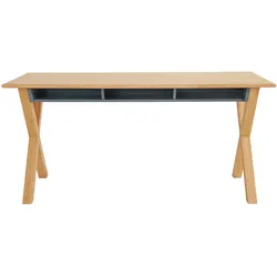 Esstisch WOODMAN "Luca", beige (natur, grau, natur, natur), B:160cm H:75cm T:70cm, Tische, multifunktional- auch als Schreibtisch einsetzbar