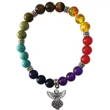 Saraswati Schutzengel Armband mit Metall Anhänger 6 cm