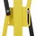 Mendler Alu Absperrgitter HWC-B34 Scherengitter Schutzgitter mit Rollen 110x60-500cm gelb/schwarz