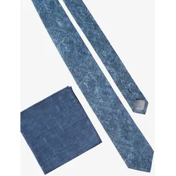 Krawatte CINQUE, Damen, marineblau paisley, Canvas, Baumwollmischung, Paisley, elegant, Krawatten, mit eleganter Paisley-Optik