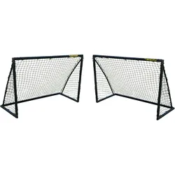 Paar Fußballtore - 1.8 x 1.2m - uPVC - Schwarz SCHWARZ|ROT No Size