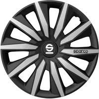 Sparco Radzierblenden Milano - 16-Zoll - Schwarz/Silber - Satz mit 4 Stück