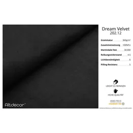 altdecor Ecksofa Ottomane Rechts IREA-L2-v3 327x165x77 cm Schwarz