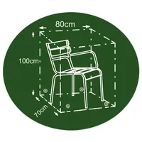 Buri Gartenstuhl Schutzhaube anthrazit Schutzhülle Abdeckhaube Abdeckung 80x70x100cm
