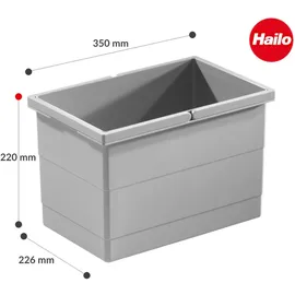 HAILO Inneneimer 2 l Hellgrau