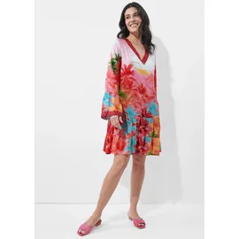 ALBA MODA Figurumspielende Tunika mit Volants in bunt, | Gr.: 42