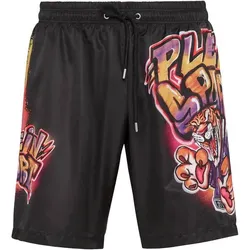 PLEIN SPORT Herren Shorts, Schwarz, L