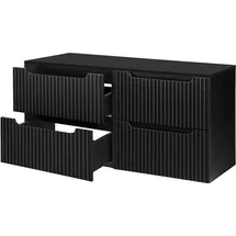[en.casa] Waschtischunterschrank Skelbolu 120,4 x 59,5 x 40 cm Schwarz