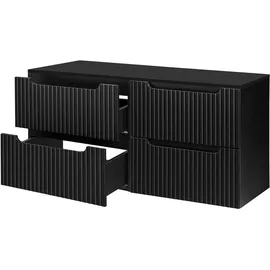 [en.casa] Waschtischunterschrank Skelbolu 120,4 x 59,5 x 40 cm Schwarz