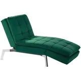 Beliani Relaxliege, Silber, Grün, Textil, 179x93x76 cm, Wohnzimmer, Sessel, Relaxliegen