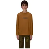 Napapijri S-new Box Logo Langarm-T-Shirt Braun 6