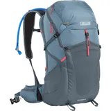 CamelBak Fourteener 30l+crux 3l Trinkrucksack Für Damen - Smoke Blue / Fiery Coral - One Size