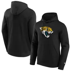 Kapuzenpullover FANATICS "Fanatics Hoodie Jacksonville Jaguars Primary Logo Graphic", Herren, Gr. XL, schwarz, 80% Baumwolle; 20% Polyester, Pullover