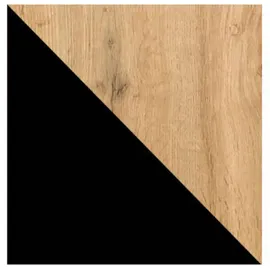 Feldmann-Wohnen Wandregal 74 x 107 x 16 cm Wotan Eiche Schwarz