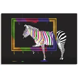 ARTland »Das Regenbogen Zebra«, 120x80cm