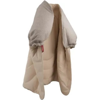 STOOV Huge Hug3 - Heizdecke - Drahtlos - Infrarot-Wärmetechnik - Flex Batterie mit 1,5 bis 3 Std. drahtlose Wärme - 135x180 cm - Wollig Beige