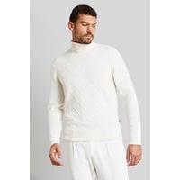 Bugatti Rollkragenpullover, mit 3-D-Rautenmuster, beige