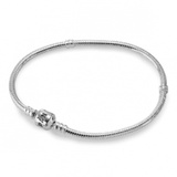 Pandora Moments Schlangen-Gliederarmband mit Zylinderverschluss aus Sterling-Silber, kompatibel mit Charms und Anhängern aus der Moments Kollektion, Größe: 23cm