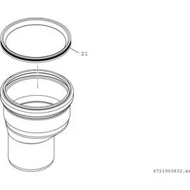 Buderus Adapter exzentrisch EPP DN100 auf DN125