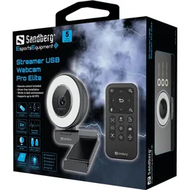 Sandberg Streamer USB Webcam Pro Elite Schwarz