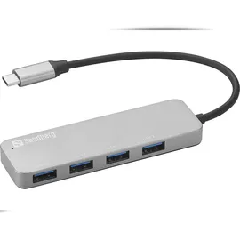 Sandberg USB-C to 4 x USB 3.0 Hub SAVER - Silber