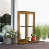 Outsunny Eisenfenster 55 x 19 x 80 cm Rustikal-Braun