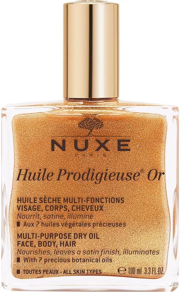 Nuxe Huile Prodigieuse Or Pflegeöl mit Schimmer-Effekt für Gesicht, Körper und Haar