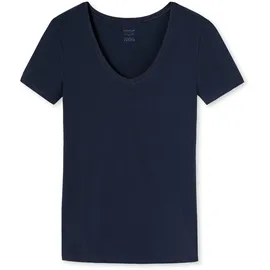 SCHIESSER Naturschönheit Unterhemd, V-Ausschnitt, Feinripp, für Damen, C8 804 nachtblau), 42,