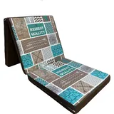 Goliez® Komfort Gästematratze - Klappmatratze für Reisebett Kamping Bett und Sitzblock, Bezug Klappbare Liegematratze Gästebett‎ Braun 190 x ... - Braun