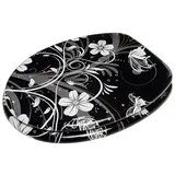 Sanilo WC-Sitz White Flower Schwarz
