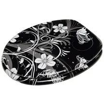 Sanilo WC-Sitz White Flower Schwarz