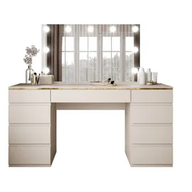 lookway Schminktisch AURORA DOUBLE KASCHMIR mit Schubladen