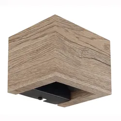 Wandlampe Wandleuchte Flurlampe LED Up Down Lichtkegel verstellbar Holzoptik