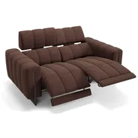 Sofanella 2-Sitzer Stoff VENETO, Relaxsofa, Designsofa, Designer Couch, Italienisches Sofa, 2er Sofa braun