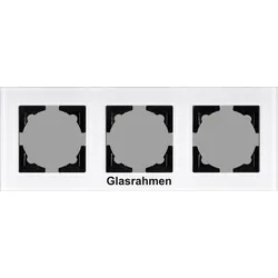 Visage 0128110143GL, 3-fach Glas-Rahmen für 3 Steckdose / Schalter  Weiß