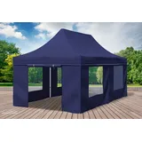 Faltpavillon Faltzelt Pavillon 3x6 Blau Gartenzelt Klappzelt Wasserdicht