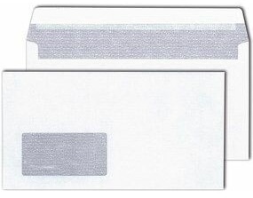 Mailmedia, Verpackungsmaterial, Briefumschlag 125 x 235 mm hochweiss ohne Fenster 80 g/qm mit