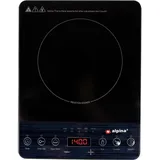 Alpina Elektrische Induktionskochfeld 1-Platte 2000W – Elektrische Herdplatte mit Timer und Kindersicherung – Freistehendes Kochfeld – Indukt... – Schwarz