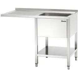 Bartscher Spülcenter 700, B1200 Becken RE, Höhenverstellbares Spülcenter mit 50 Liter Becken, 1 Stück