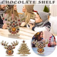 Adventskalender Aus Holz Für Pralinen, Weihnachtsdekoration Und Festliches Geschenk