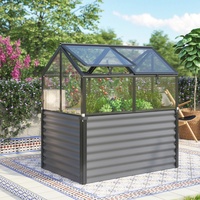 Vitavia Hochfrühbeet "Gamma", schwarz, 3 mm ESG, 124 x 89 x 135 cm (mit Unterbau)